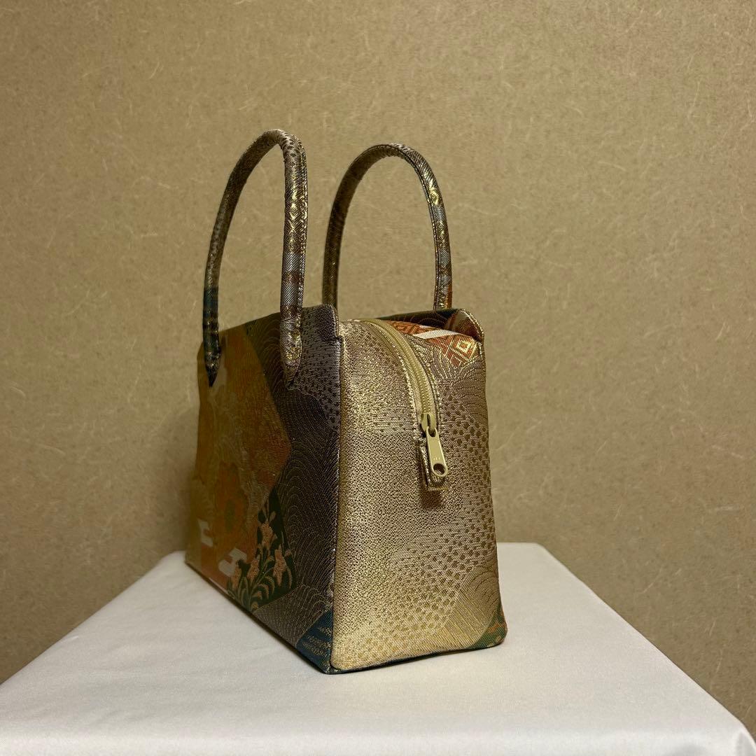 116和装小物　和装バッグ　利休バッグ 帯地使用