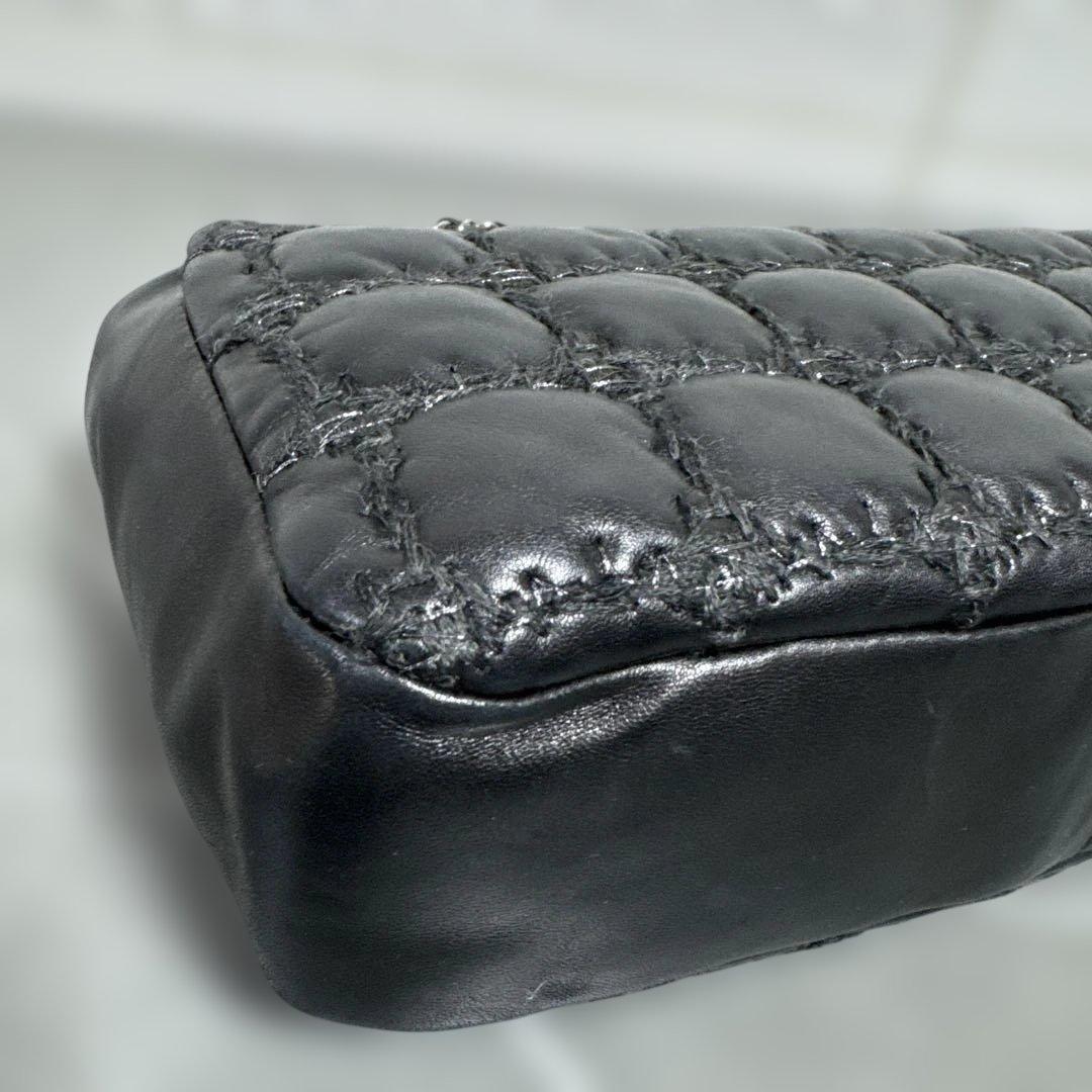 CHANEL シャネル　チェーンショルダーバッグ チョコバー　ツイードステッチ