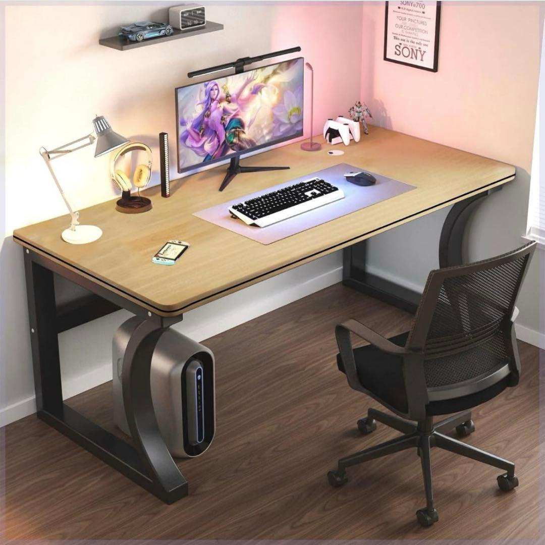 新品 パソコンデスク 勉強机 組み立て簡単 木製 ゲーミングデスク 机