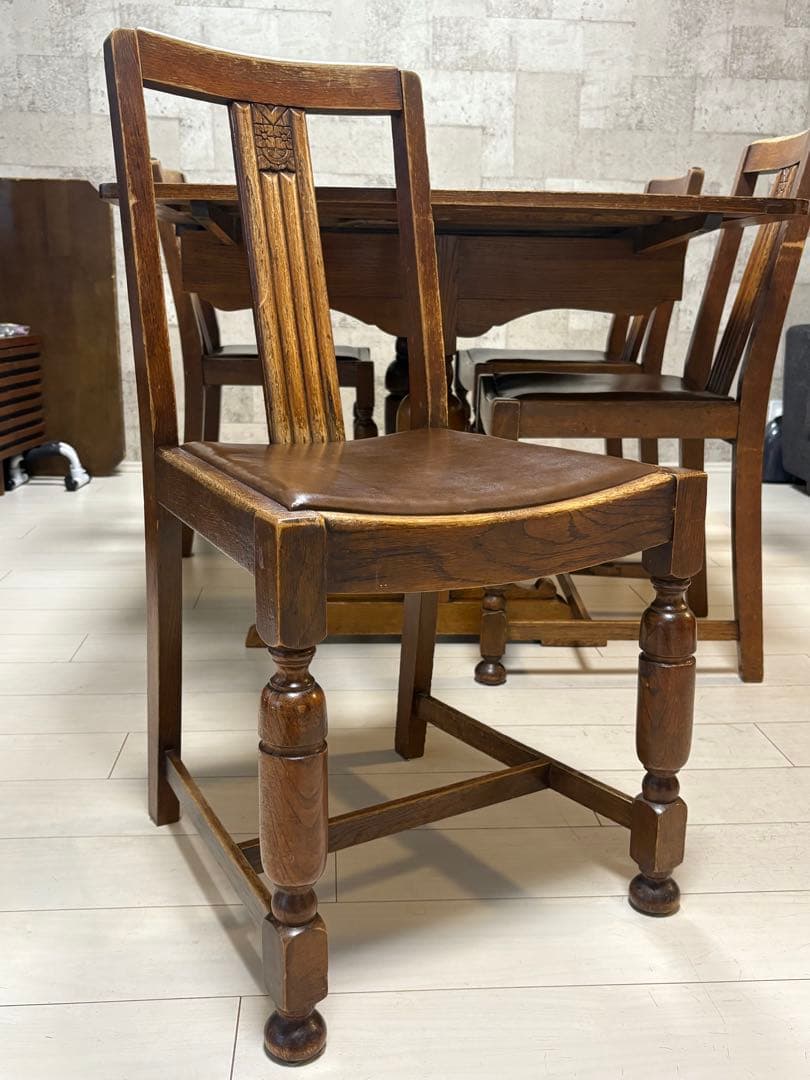 【2/5】イギリスアンティークダイニングチェア(1脚分)テーブル＆椅子3脚は別売