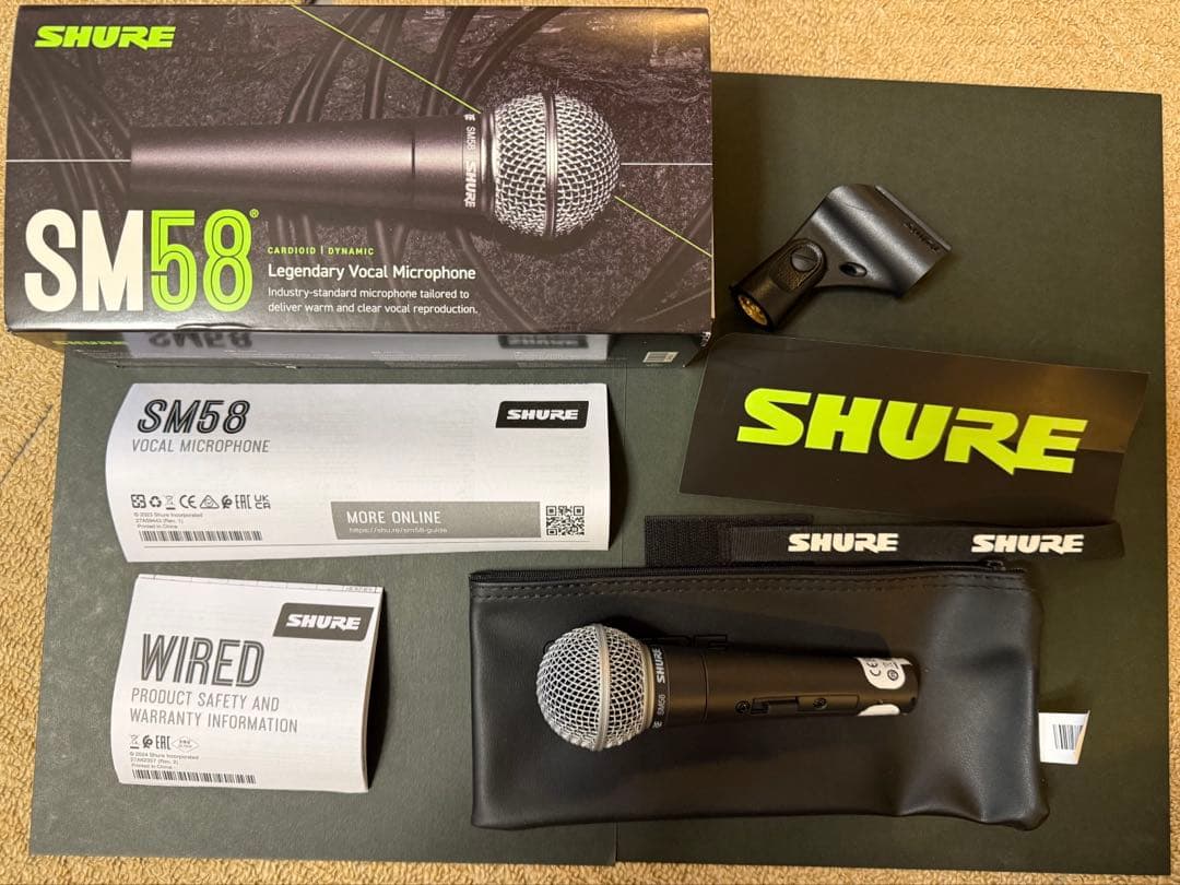 SHURE SM58SE ダイナミックマイク スイッチ付き