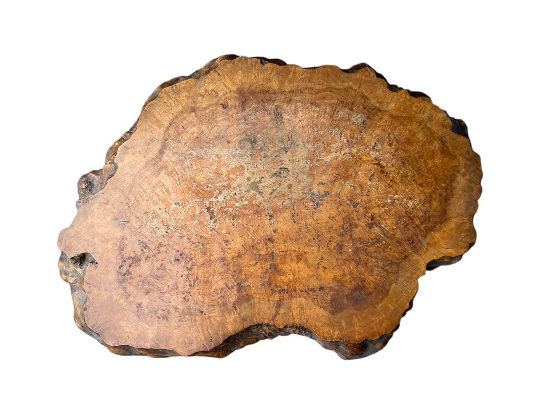 昭和52年物 天然木 玉杢 瘤杢 たまもく こぶもく 座卓 ローテーブル 和室