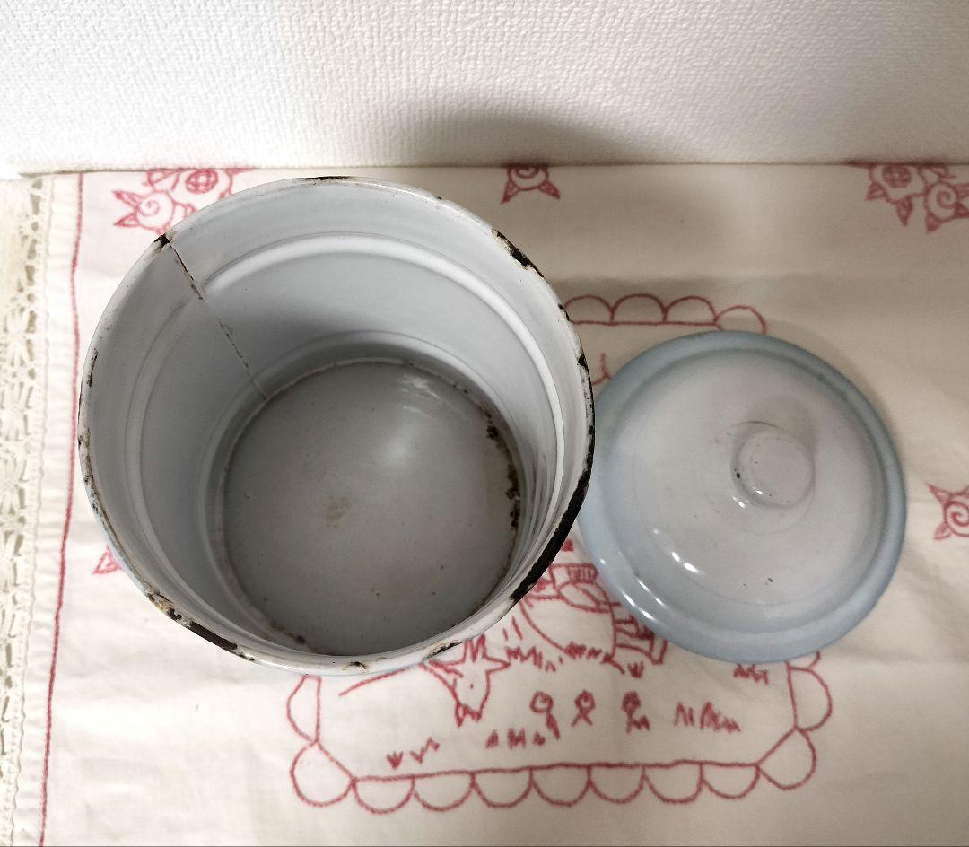 フランス JAPY ジャピー ホーロー キャニスター パンジー柄 アンティーク