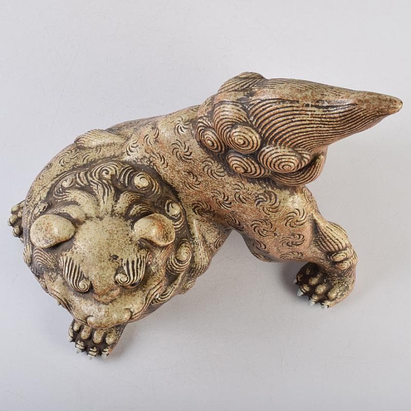 備前焼　古備前　獅子　置物　D　R7072B