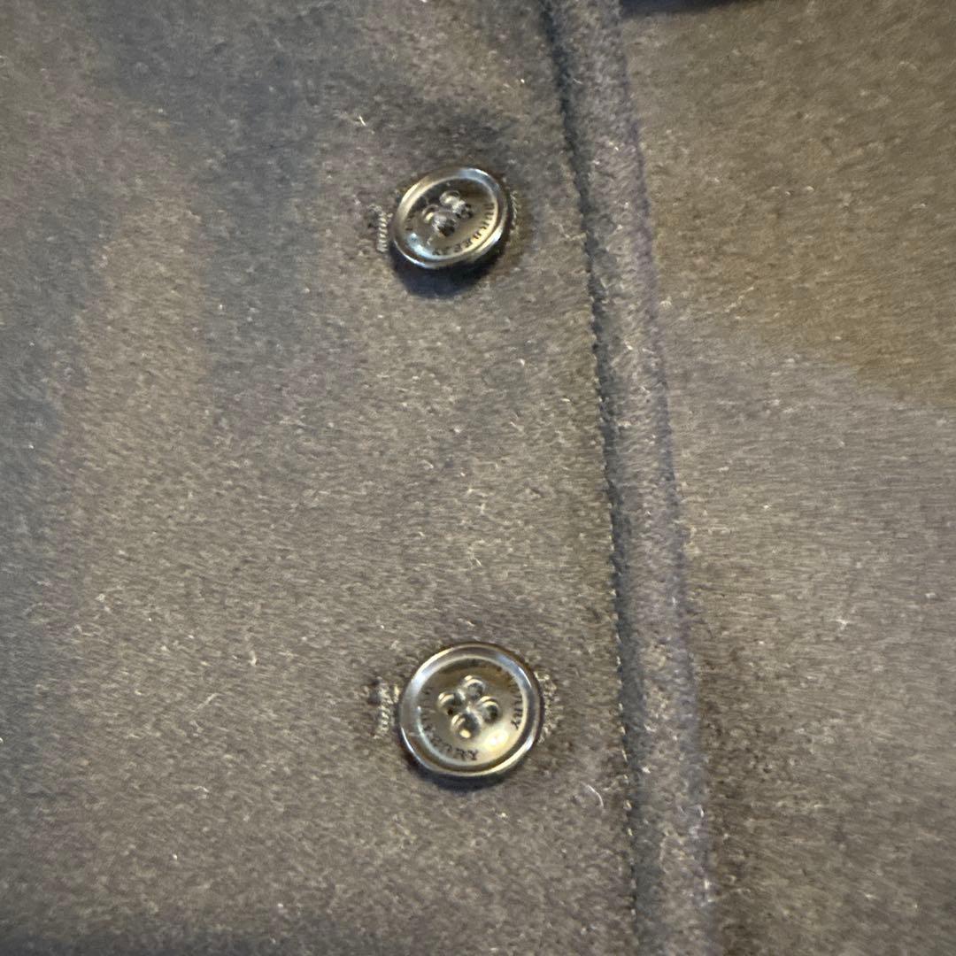 BURBERRYバーバリーチルドレン/黒チェックケープ/コート/ポンチョSベビー