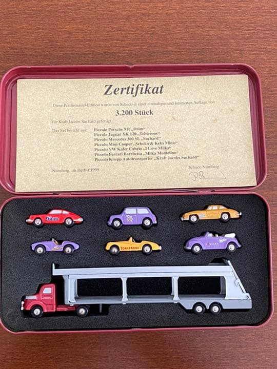 【Schuco Piccolo 超希少】Milka 2001年限定セット缶入り