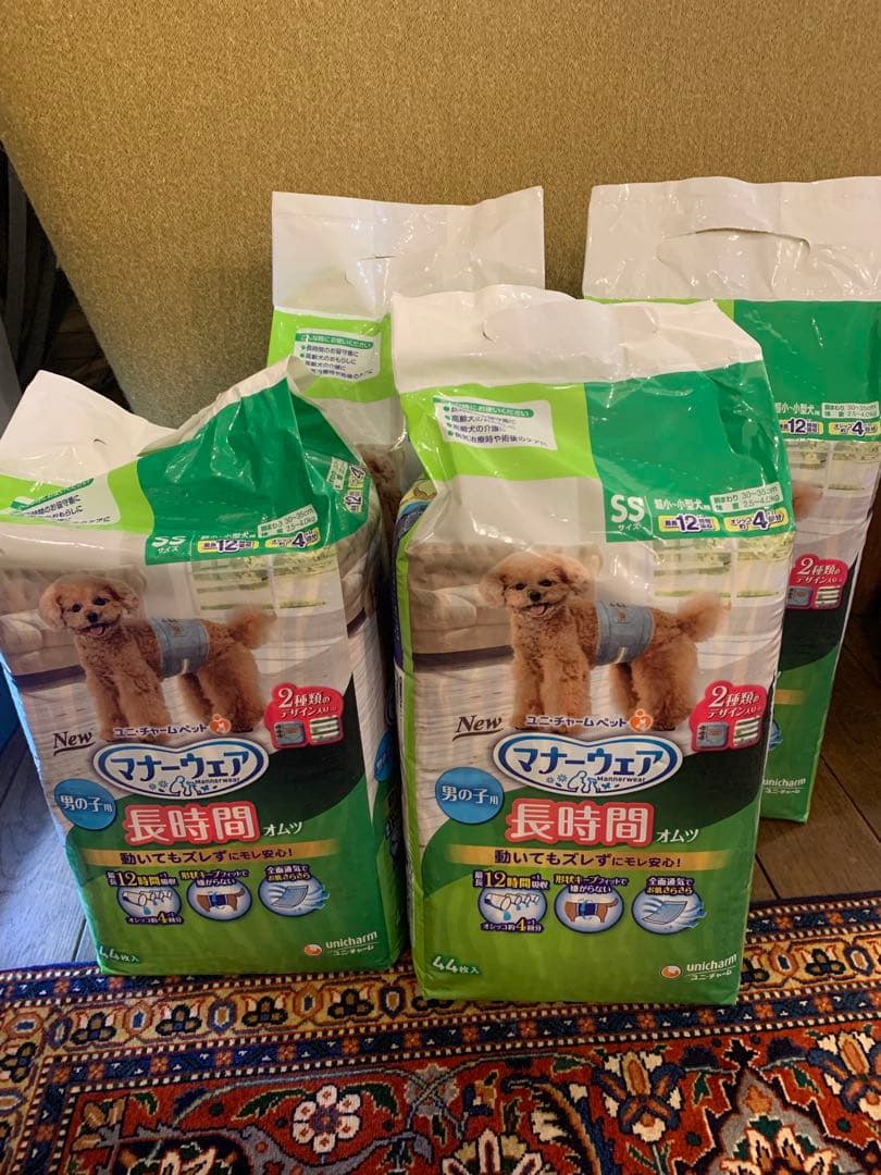 ユニチャーム マナーウェア SSサイズ 44枚入り　4つ