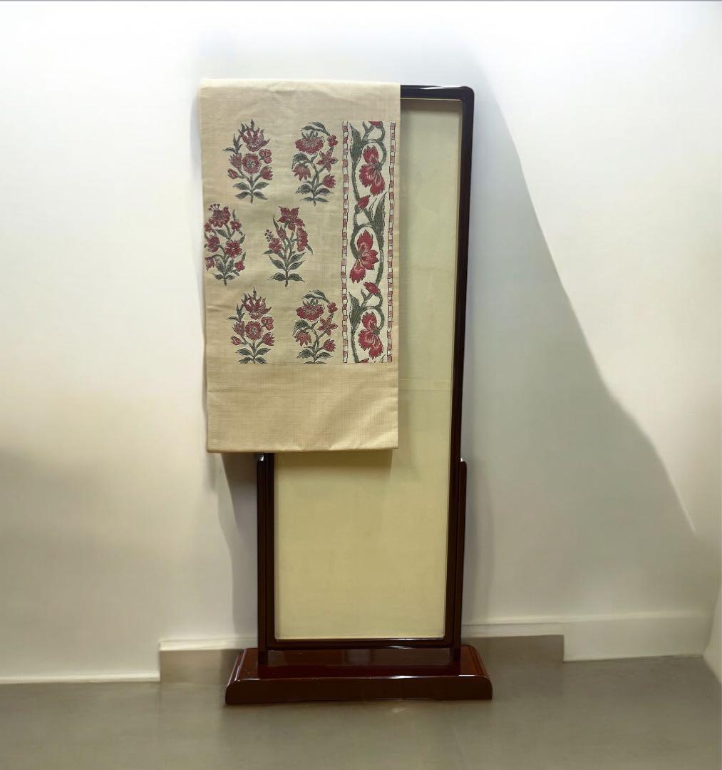 うるし塗り衝立　帯飾り　アート作品向け