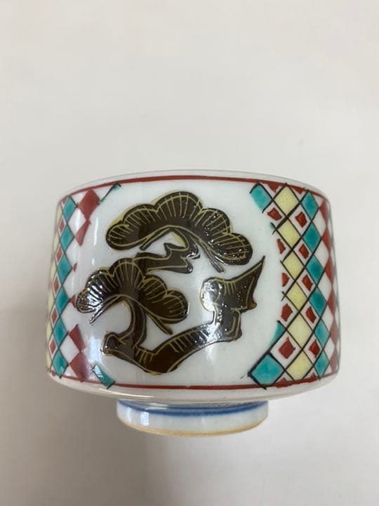 北出塔次郎　松竹梅　湯呑み 5客　九谷焼　汲出茶碗