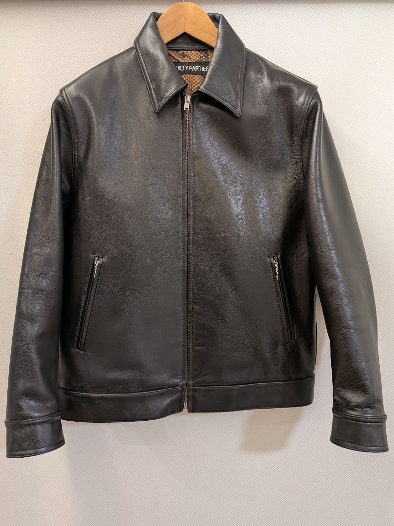 ワコマリア　レザーシングルライダースジャケット