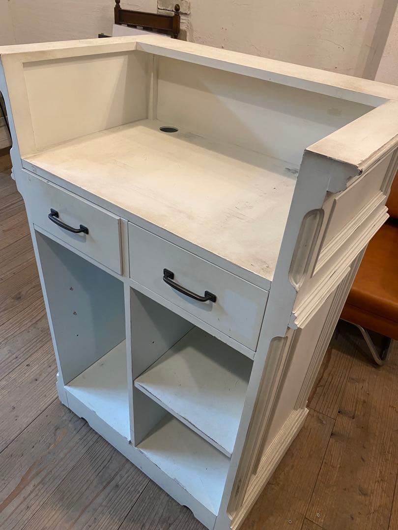 【シャビーシックなデザイン】受付台/レジカウンター/カウンターテーブル