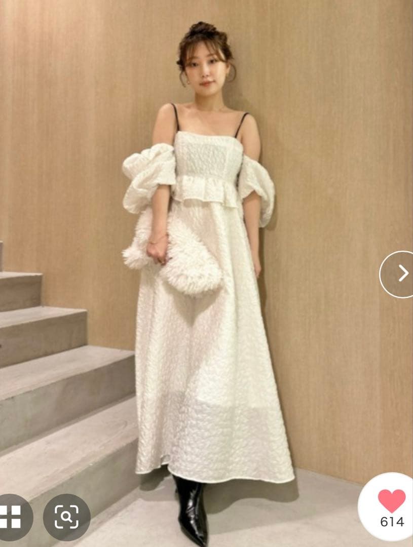 【❤︎】LILY BROWN 2WAYペプラムジャガードワンピース