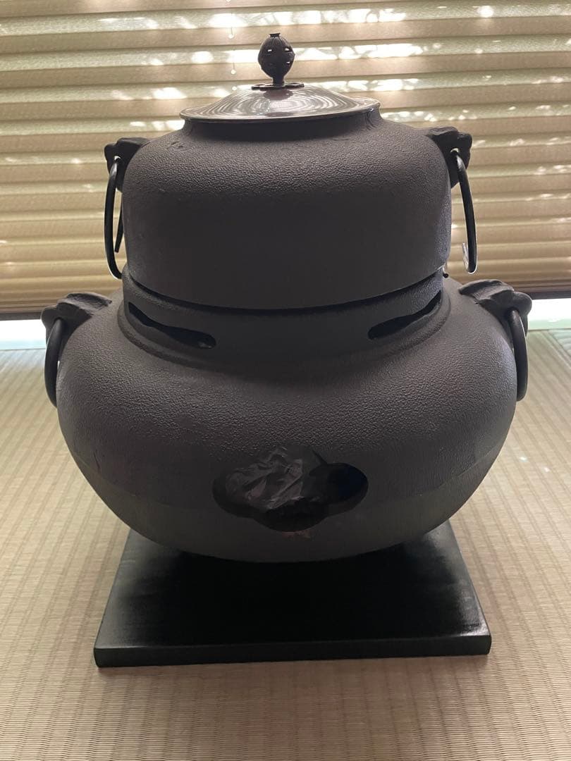 美品・未使用　茶釜(電熱器・敷板付き)