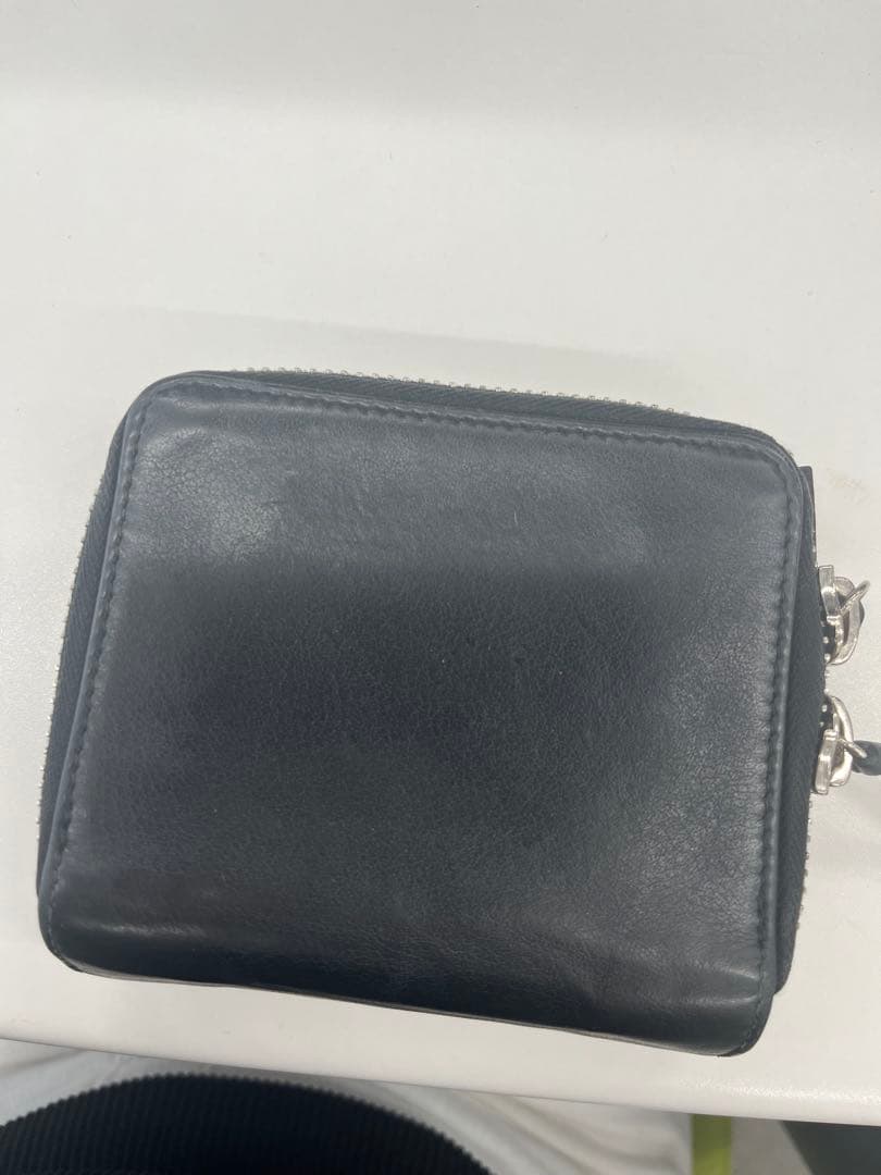 BALENCIAGA ブラックレザー 二つ折り財布