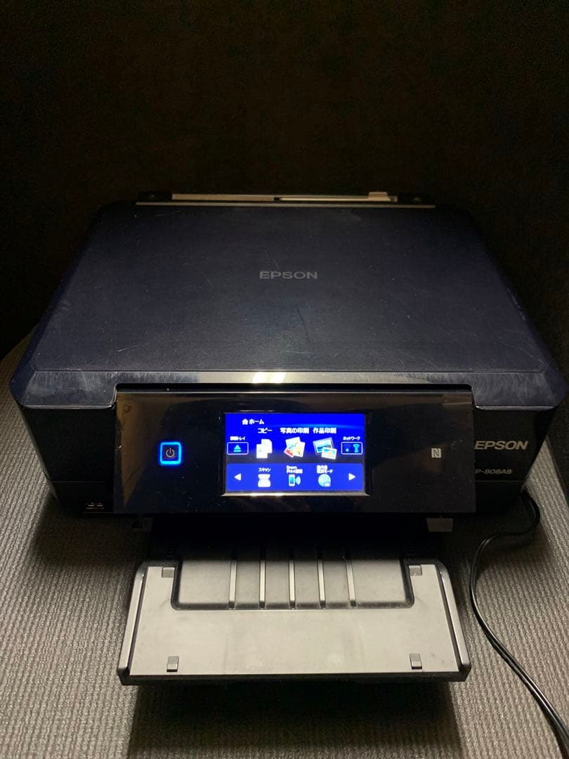 プリンター EPSON EP-808AB インク4本付き、動作問題なし
