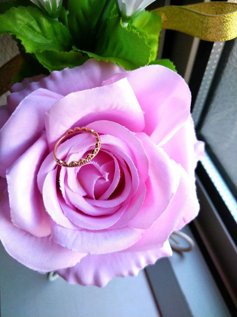 ete　ｋ１０ＹＧ　ティアラクラウンレースリング　 ９号