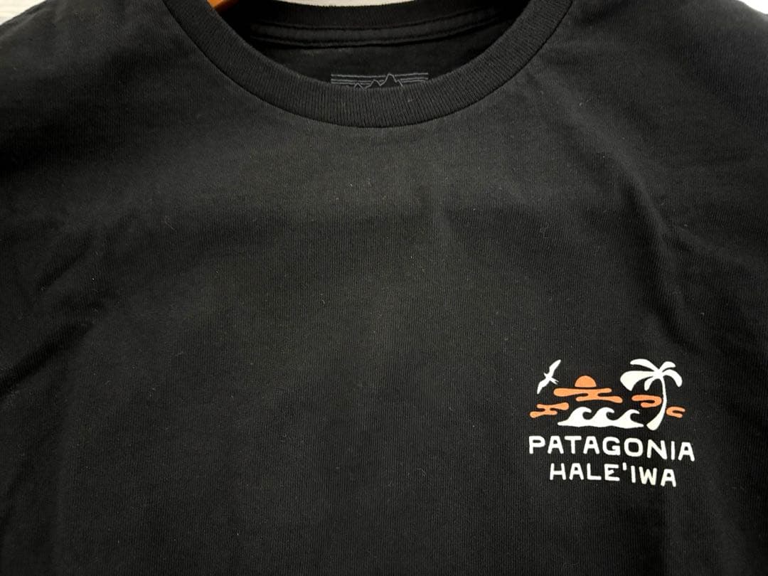 パタゴニア Tシャツ Lサイズ ハワイ ハレイワ限定 黒 バックロゴ 希少