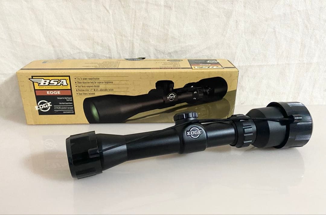 実物 BSA Edge 2-7×20 ピストルスコープ