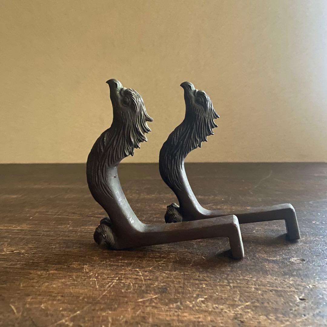 骨董　亀文堂　鴨居掛け　かもい　長押　なげし　フック　一対