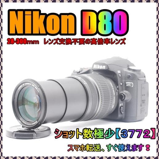 【極少ショット数、美品】Nikon D80 望遠レンズセット✨レンズ交換不要✨