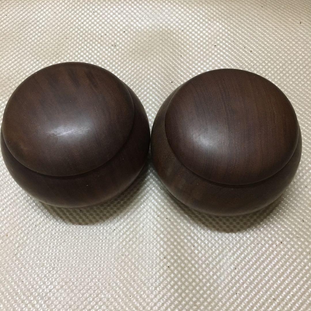 0187　碁石　蛤白 那智黒 10.4mm37号 Go pieces Go