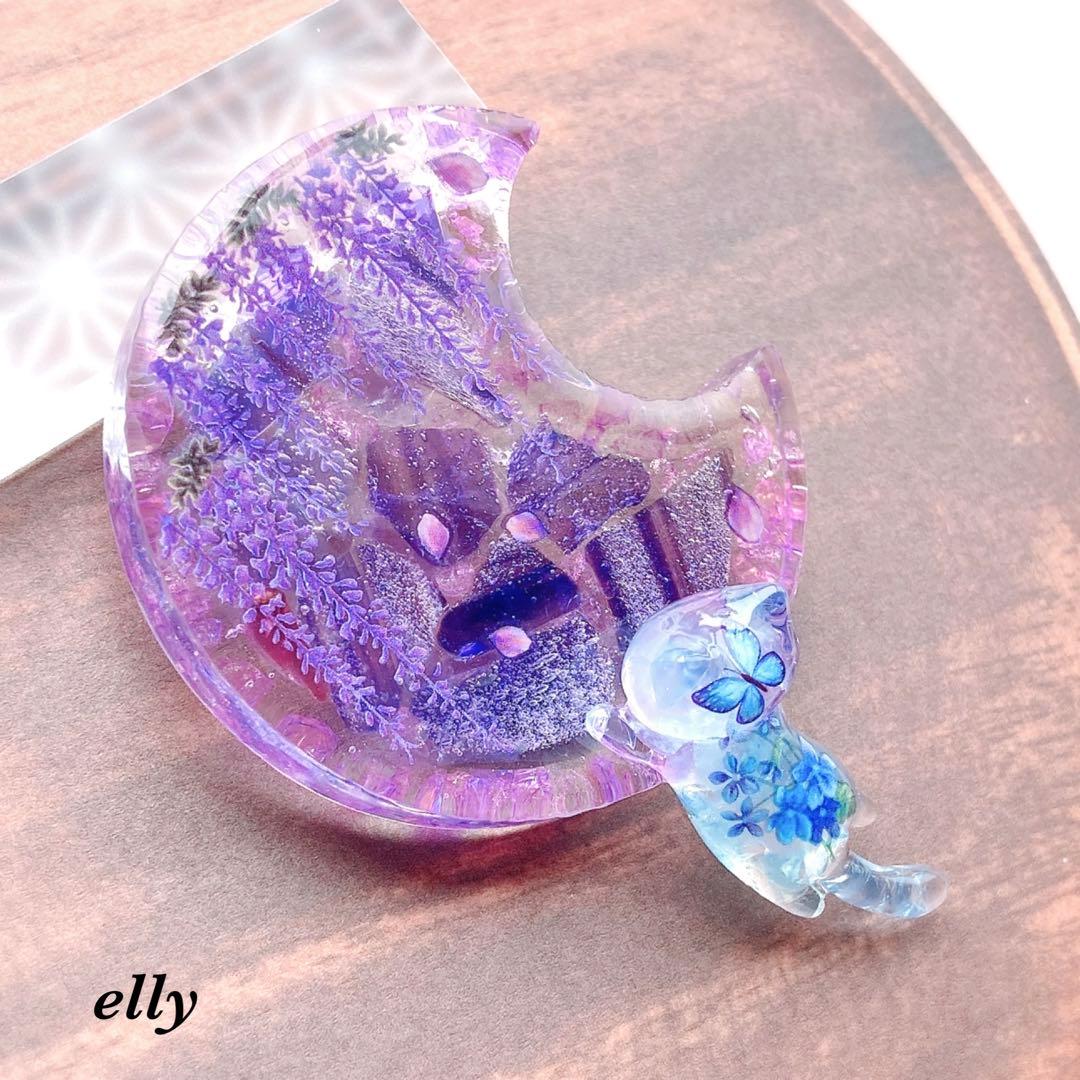 【sawasawa様】1290.天然石　琉球ガラス　肉球　とびつき猫　レジン