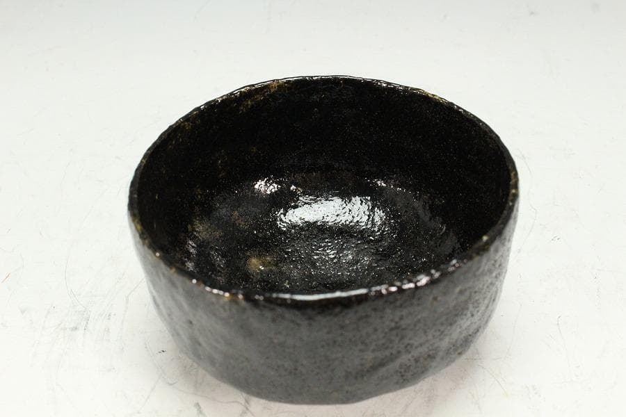 茶道具 黒楽茶碗 宗全 在銘 古美術 時代物(K-YC523)