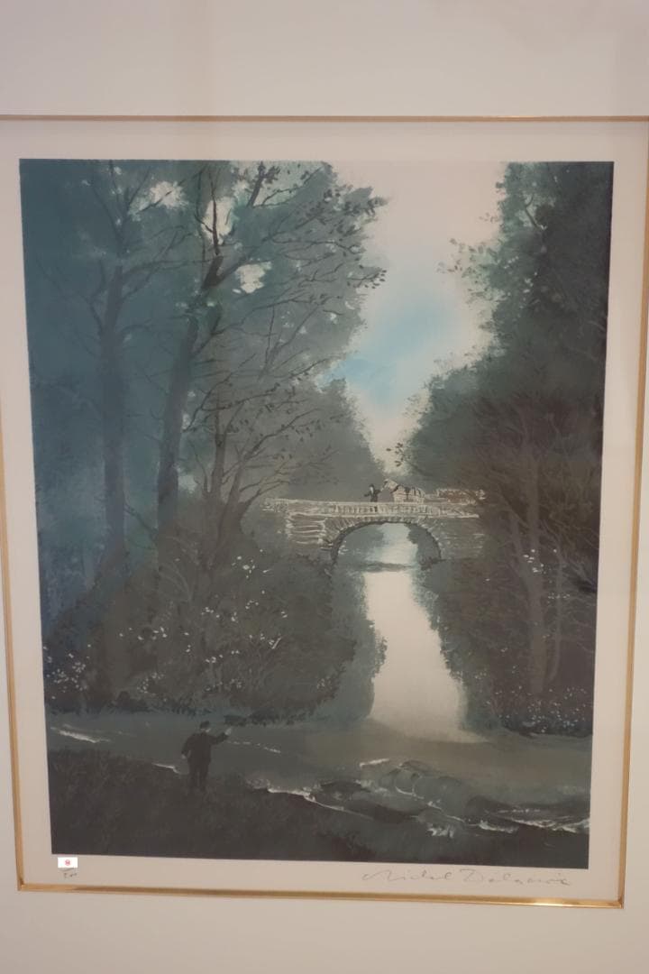 ミッシェル・ドラクロア　リトグラフ「ジュヌビエヌ公園」自筆サイン（ドラクロワ ）