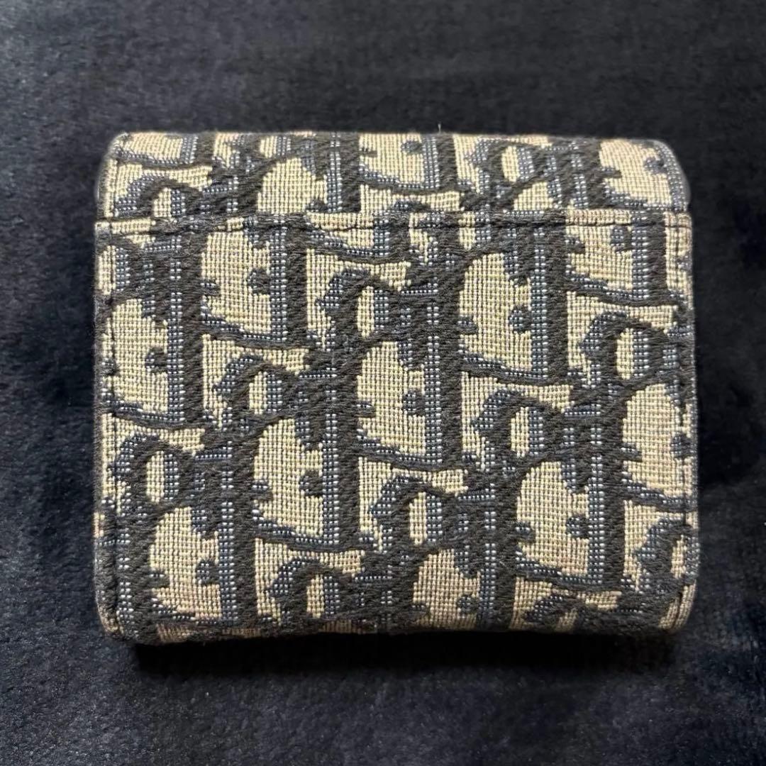 Dior サドル ウォレット ミニ財布 三つ折り ネイビー