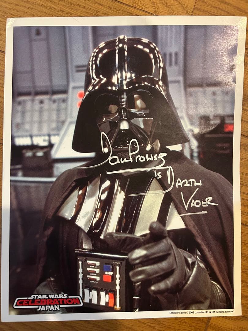スターウォーズ　直筆サイン　ダース・ベイダー　デビッド・プラウズ氏