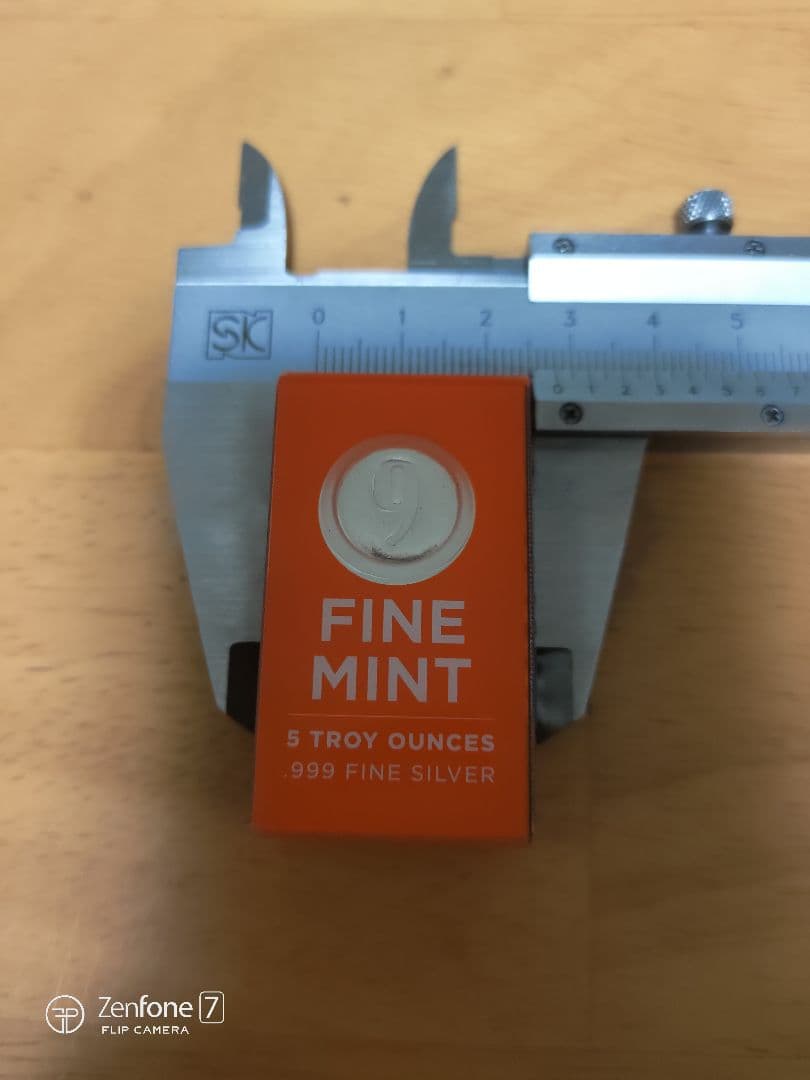 銀塊【9FINE MINT社】銀インゴット5oz/延べ棒/金/銀/メダル/