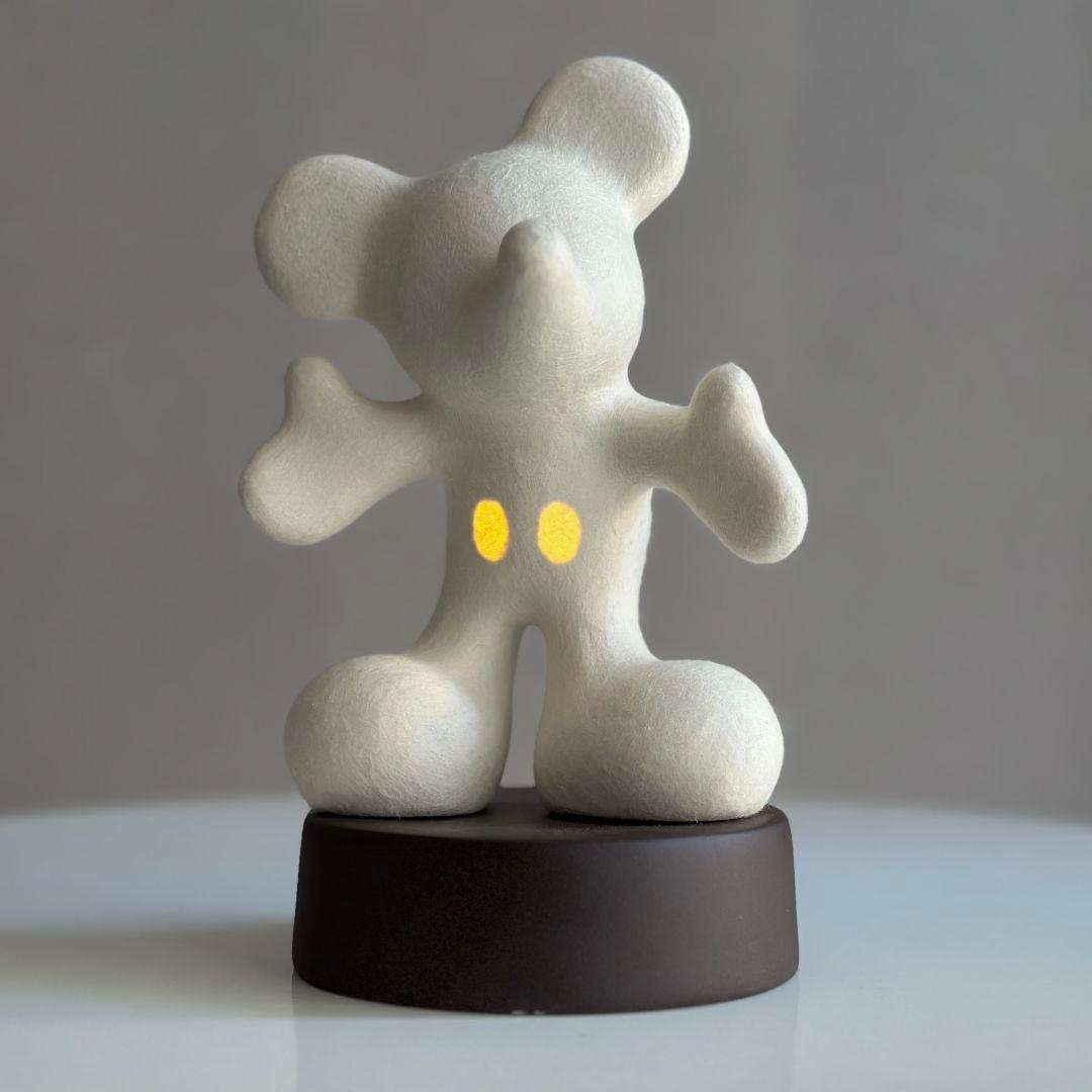 ミッキーマウス 和紙 光るオブジェ「WA-Qu（和空）」× Disney