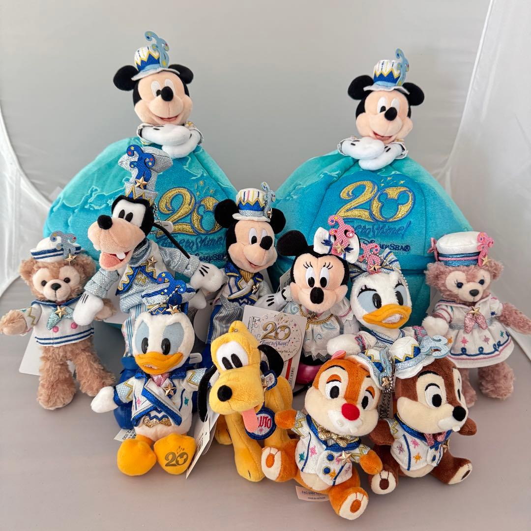 新品タグ付き　ディズニーシー タイムトゥシャイン ぬいぐるみバッチ コンプリート