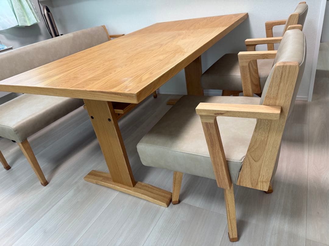 Kei　木製ダイニングテーブル ベンチ付き