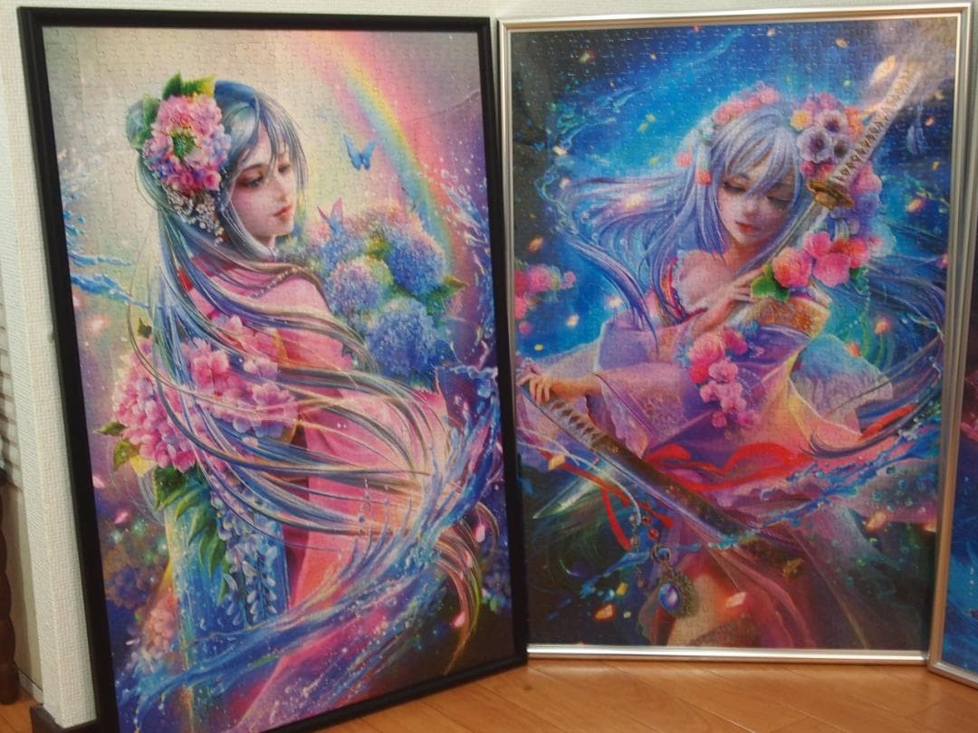 【美品】深泉万葉 ジグソーパズル/1000ピース 完成品 3つセット 刀雅の舞