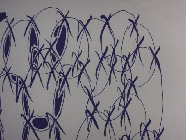 k*1様 前衛美術　中西夏之　摺込みサイン『infinite』リトグラフ 061