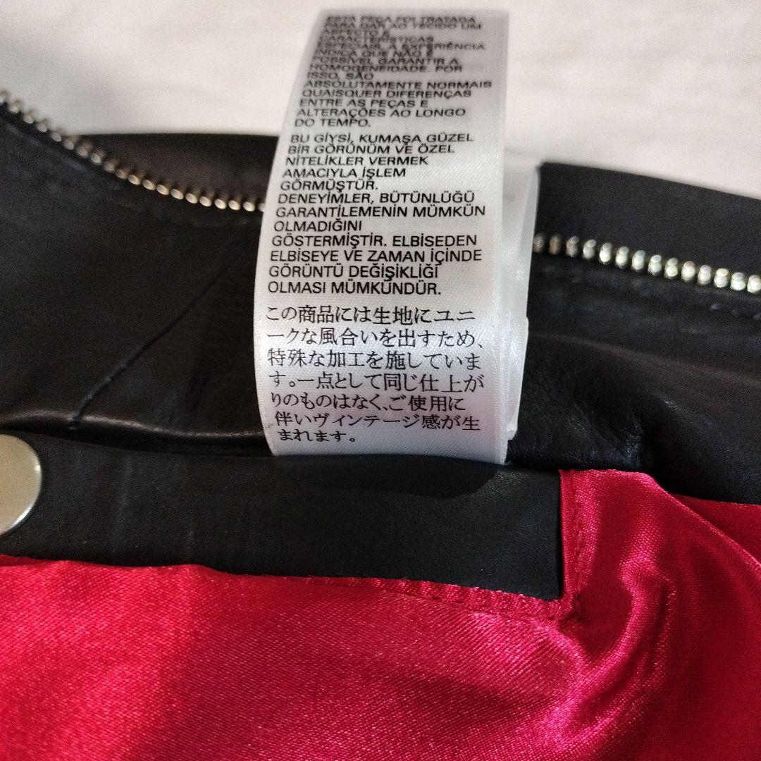 【美品】ディーゼル　牛革　シングルライダースジャケット　Ｌサイズ　ブラック