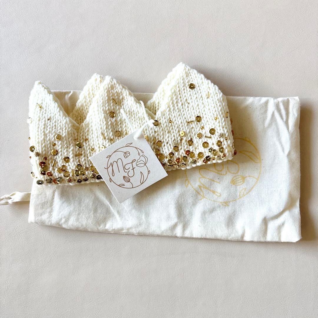 meadow flower ニットクラウン SEQUIN CROWNS 2-5y