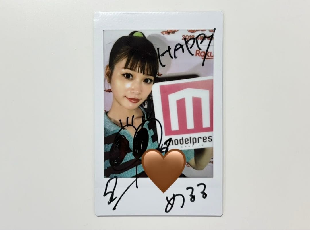 生見愛瑠 めるる モデルプレス 直筆サイン入り チェキ