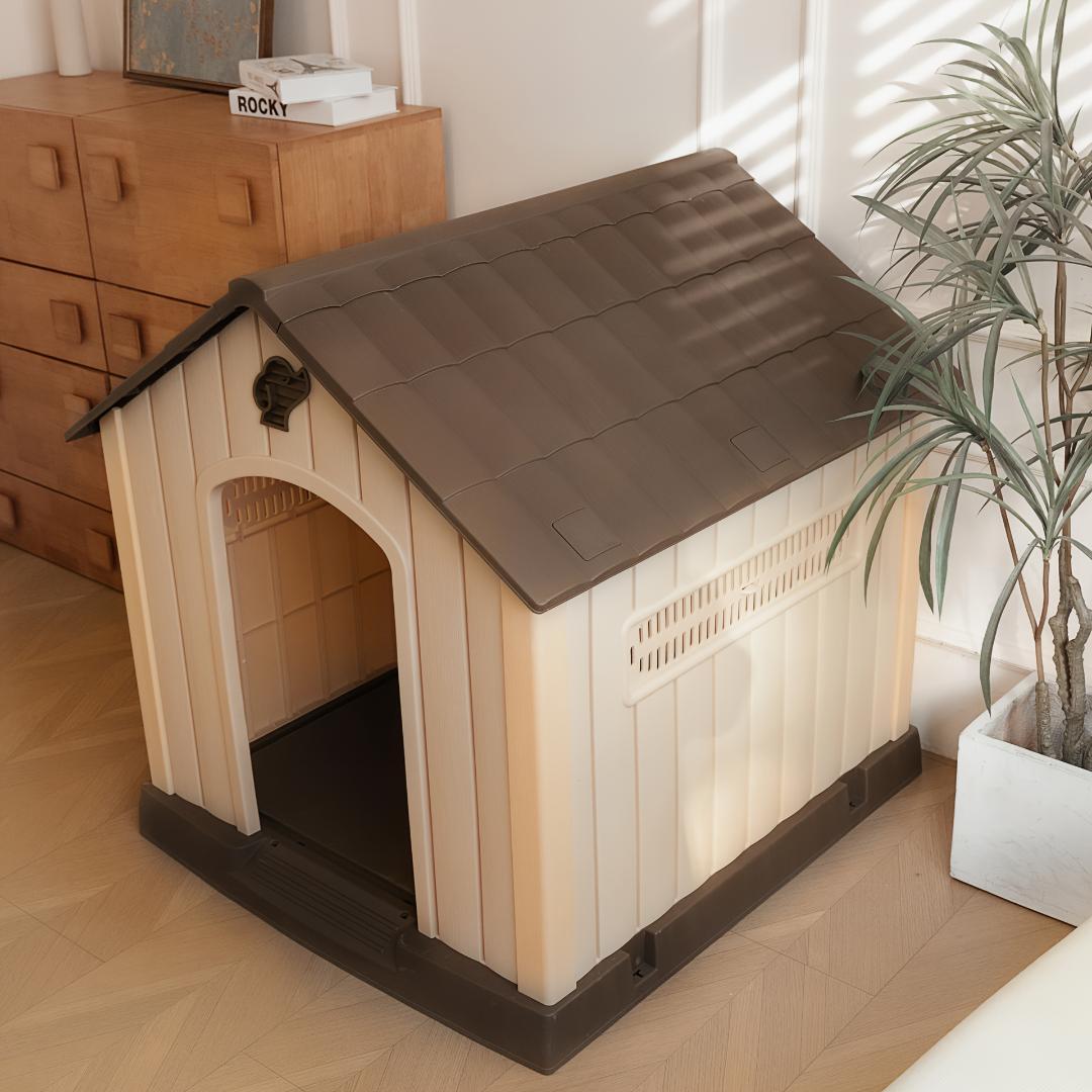 屋外用プラスチックペットハウス 耐候四季対応 頑丈通気 小動物向け 可搬式