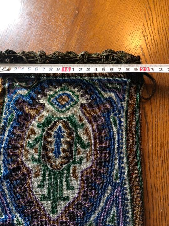 アンティーク　マイクロガラスビーズ　バッグ　v