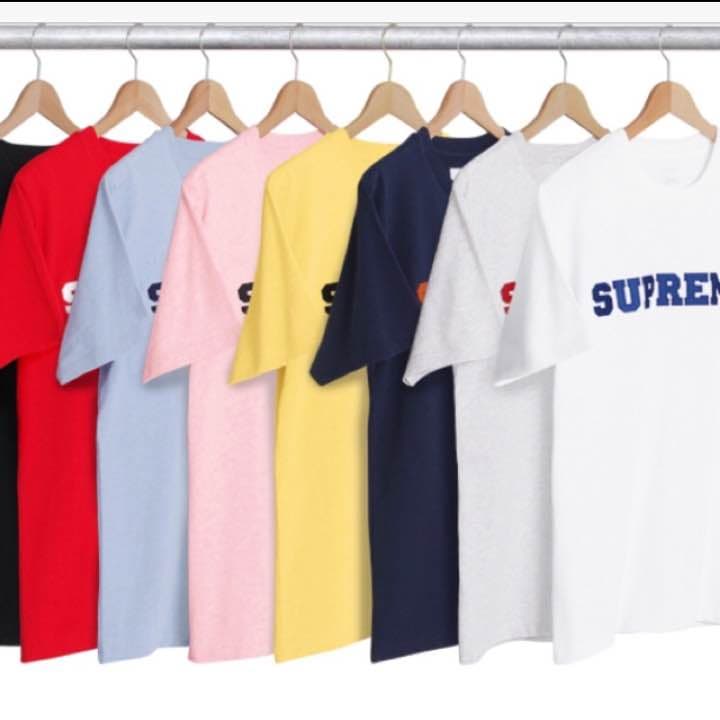 トップス supreme college logo tee