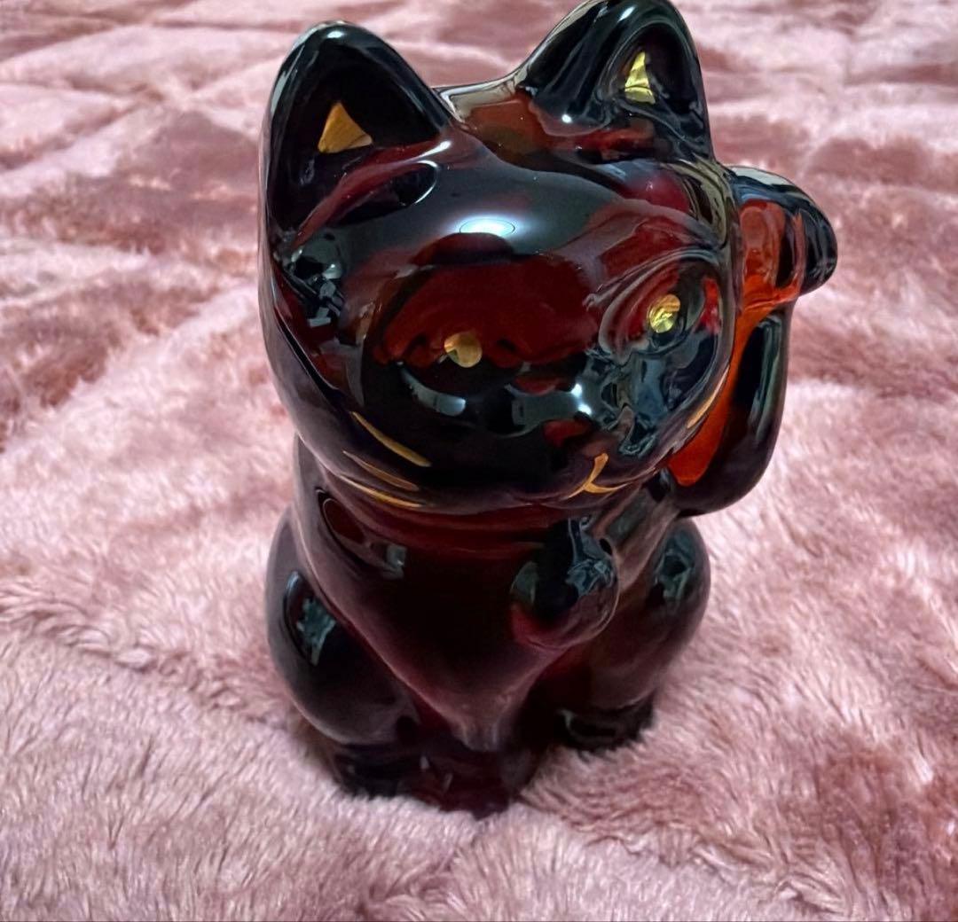 バカラ　baccarat 招き猫　レッド