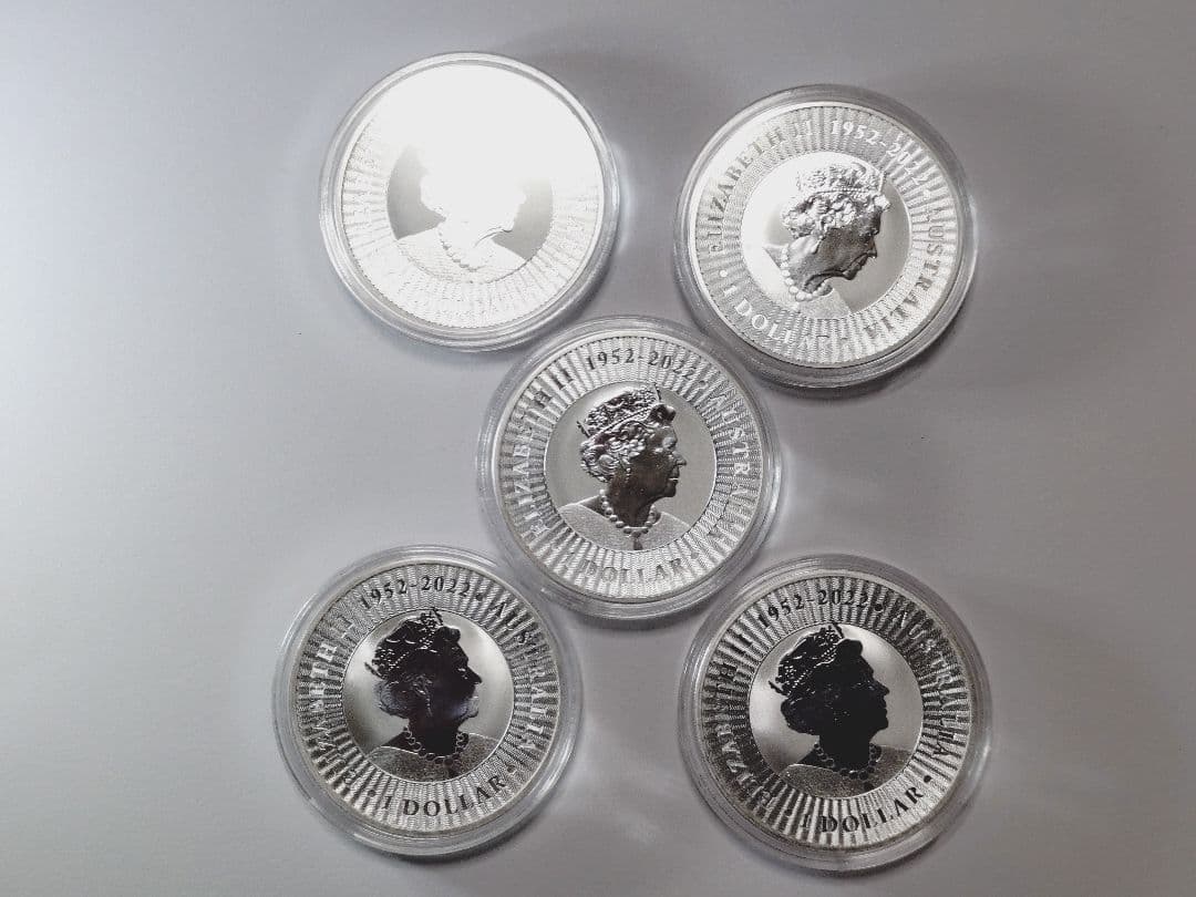 オーストラリア・2023カンガルー銀貨1オンス 5枚セット　 純銀