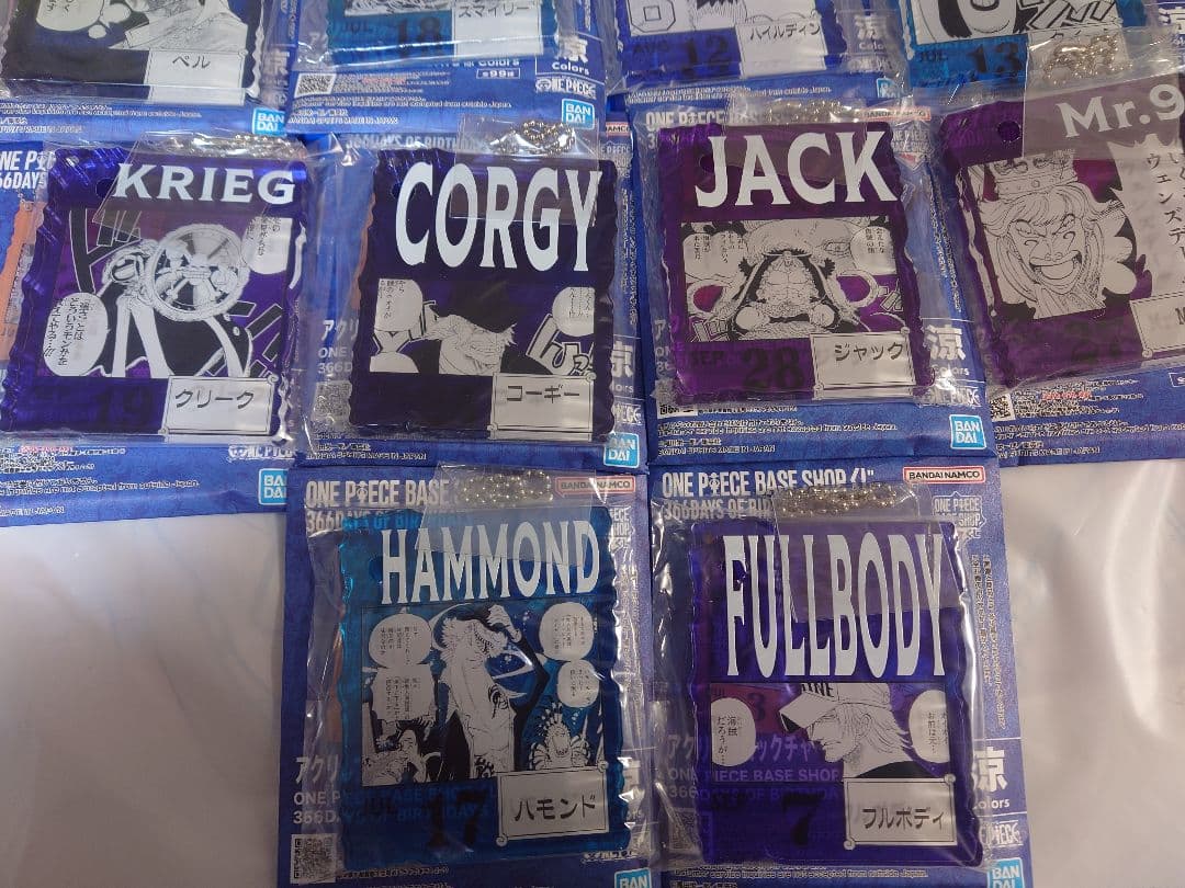 ワンピース　ベースショップ　アクリルブロックチャーム賞　涼Colors　クザン他