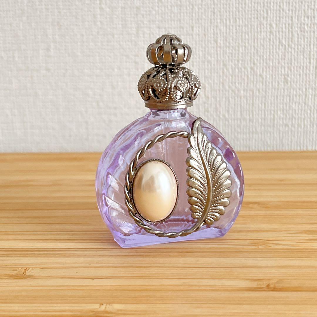 チェコガラス ボヘミアガラス 香水瓶 ボトル アレキサンドライトガラス