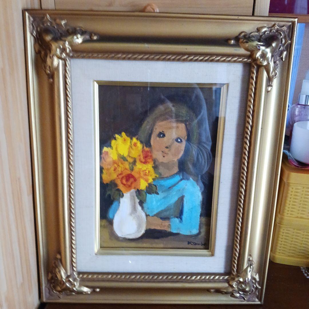 バラと少女　神戸文子作