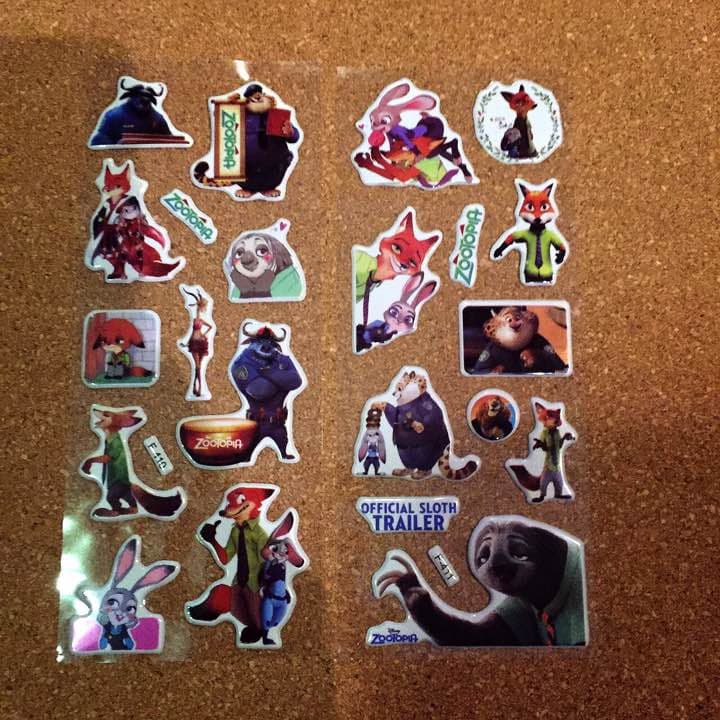 ズートピア 3Dシール 6シートセット【新品・送料無料】