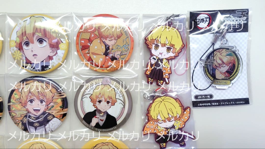 我妻善逸 缶バッジ ラバーストラップ アクリルスタンド まとめ売り