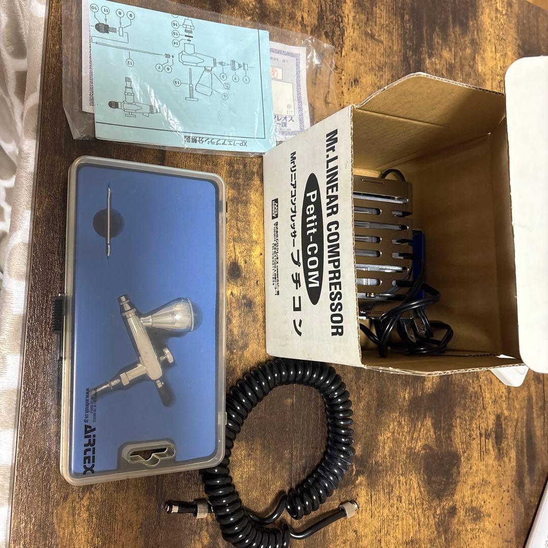 Mr.リニアコンプレッサー プチコン　エアーブラシ付き